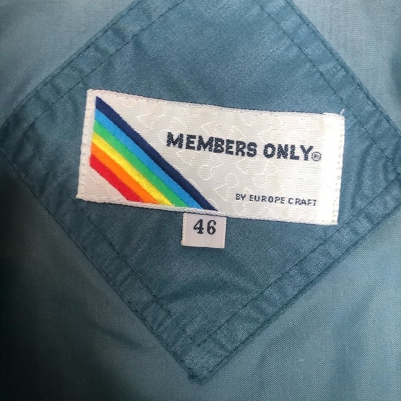 Vintage Members Only Blue Jacket Sz 46 - Picture 11 of 14